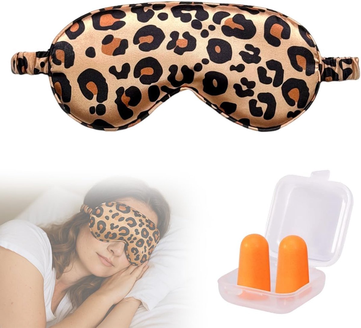 SnelShoppen - Zijden Slaapmasker met Verstelbare Bandjes, Ultieme Comfortabele en Zachte Oogmasker voor Dames, Ideaal voor Vliegen, Reizen en Thuisgeb