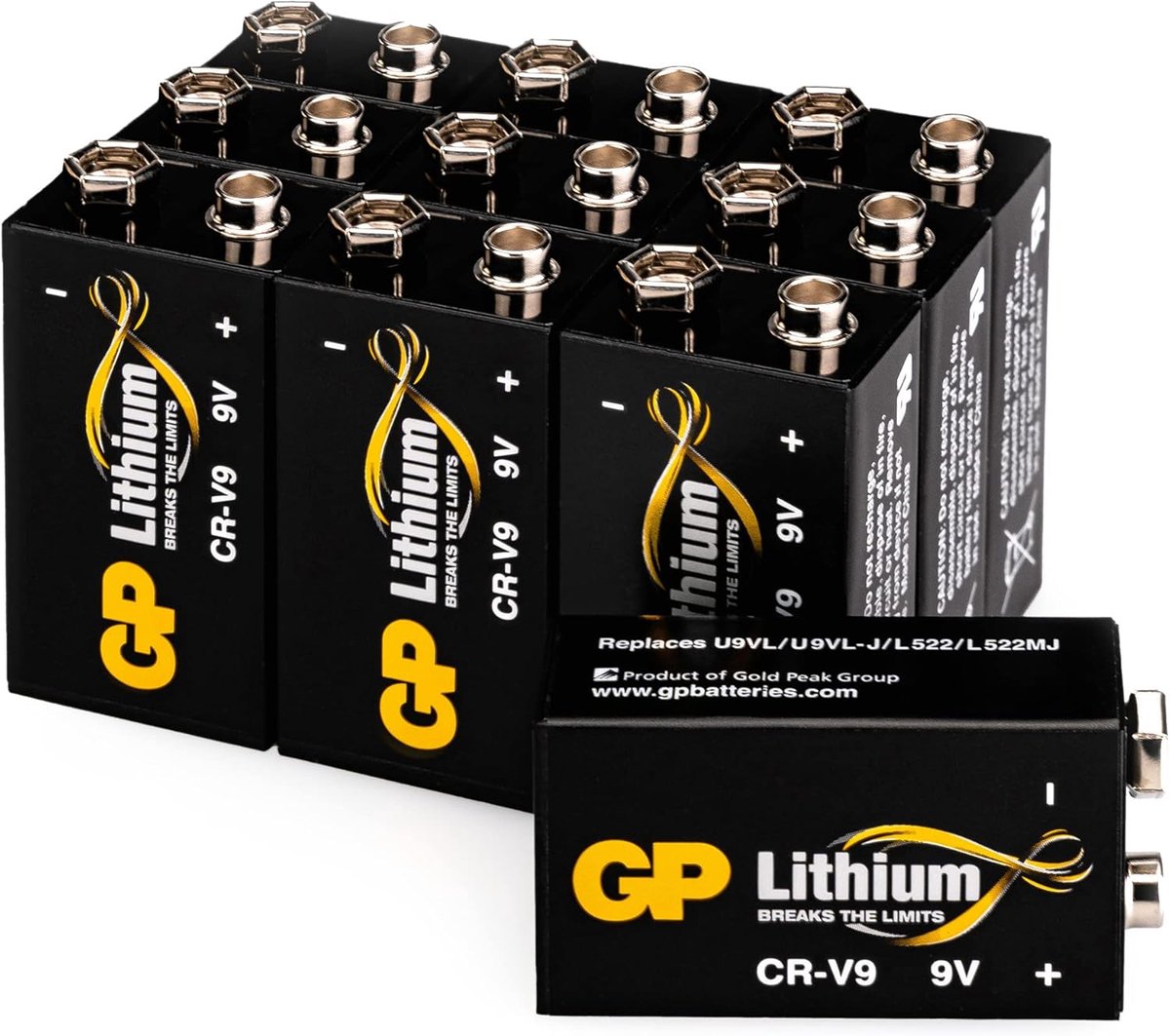 SnelShoppen - 9 Volt Lithium E-block Batterijen CR-V9 | 10 Stuks, Duurzaam, Lichtgewicht, Tot 5x Langer Leven, Ideaal voor Apparaten, Veilig bij Extre