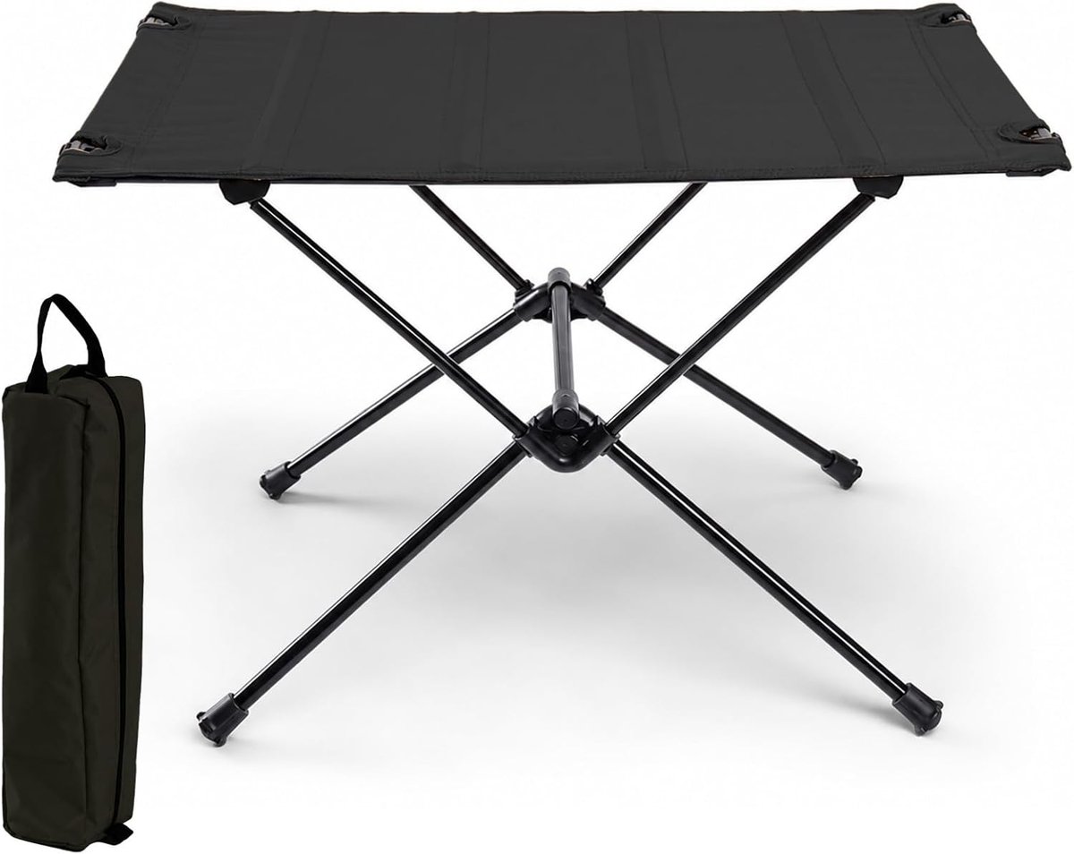 SnelShoppen - Opvouwbare Campingtafel Inklapbaar - Klein en Draagbaar - Ultralicht met Draagtas - Stevig Aluminium en Waterafstotend 600D Oxford - Dra