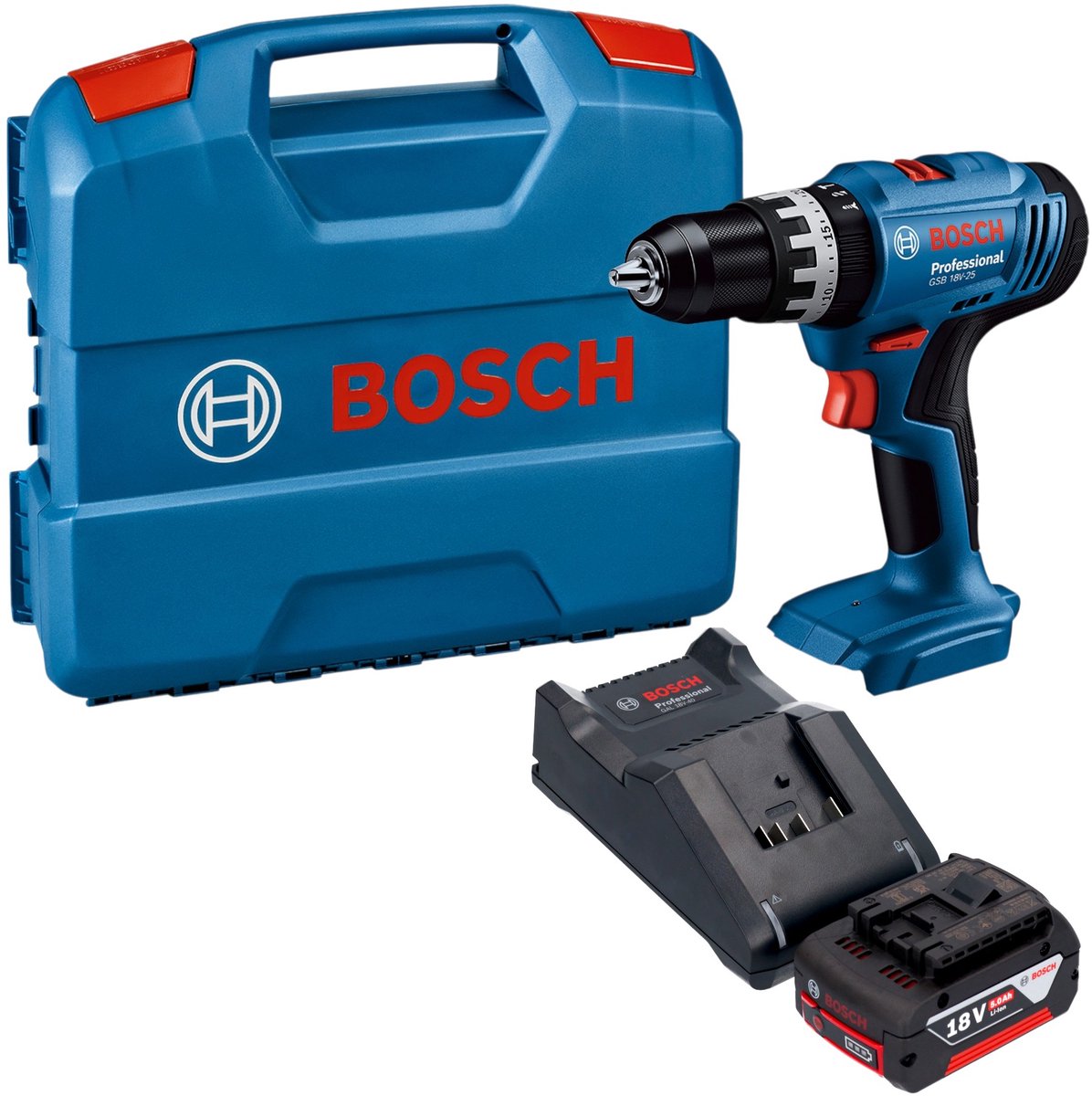 Bosch GSB 18V-25 Professional accu-slagboormachine 18 V 56 Nm ( 06019K9300 ) Solo - zonder accu, zonder lader