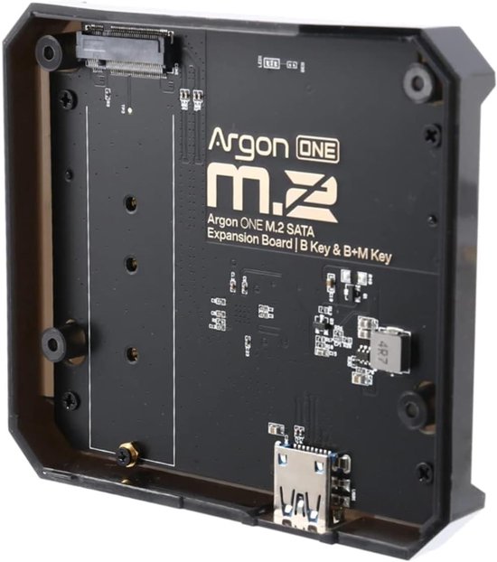 SnelShoppen - M.2 SATA SSD Uitbreidingskaart voor Raspberry Pi 4 - Argon ONE Compatibel - UASP Ondersteuning - Maximale Gegevenssnelheid - Ideaal voor