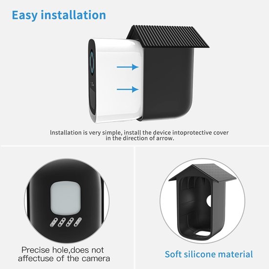 2 Stuks - Weerbestendige siliconen behuizing Geschikt Voor eufyCam 2C / 2C Pro - silicone behuizing voor bewakingscamera - waterdichte - uv-bescherming - zacht - duurzaam - Home Security Camera systeem van Merkloos — afbeelding 2
