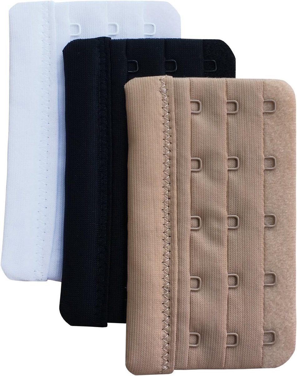 Driedelige Bh Verlengingen met 5 Haakjes voor Comfort en Pasvorm, 5.8cm x 9.5cm