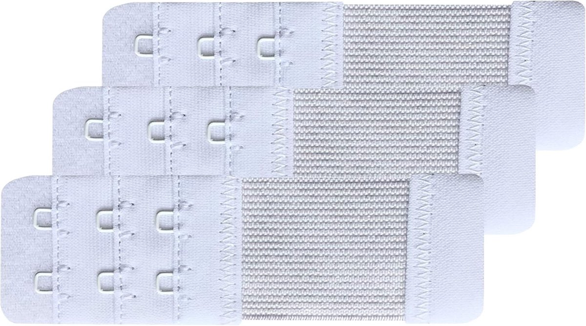 Driedelige Bh Verlengingen voor Vrouwen met 2 Haakjes, Ideaal voor Comfort en Pasvorm, 9.2cm x 3.8cm