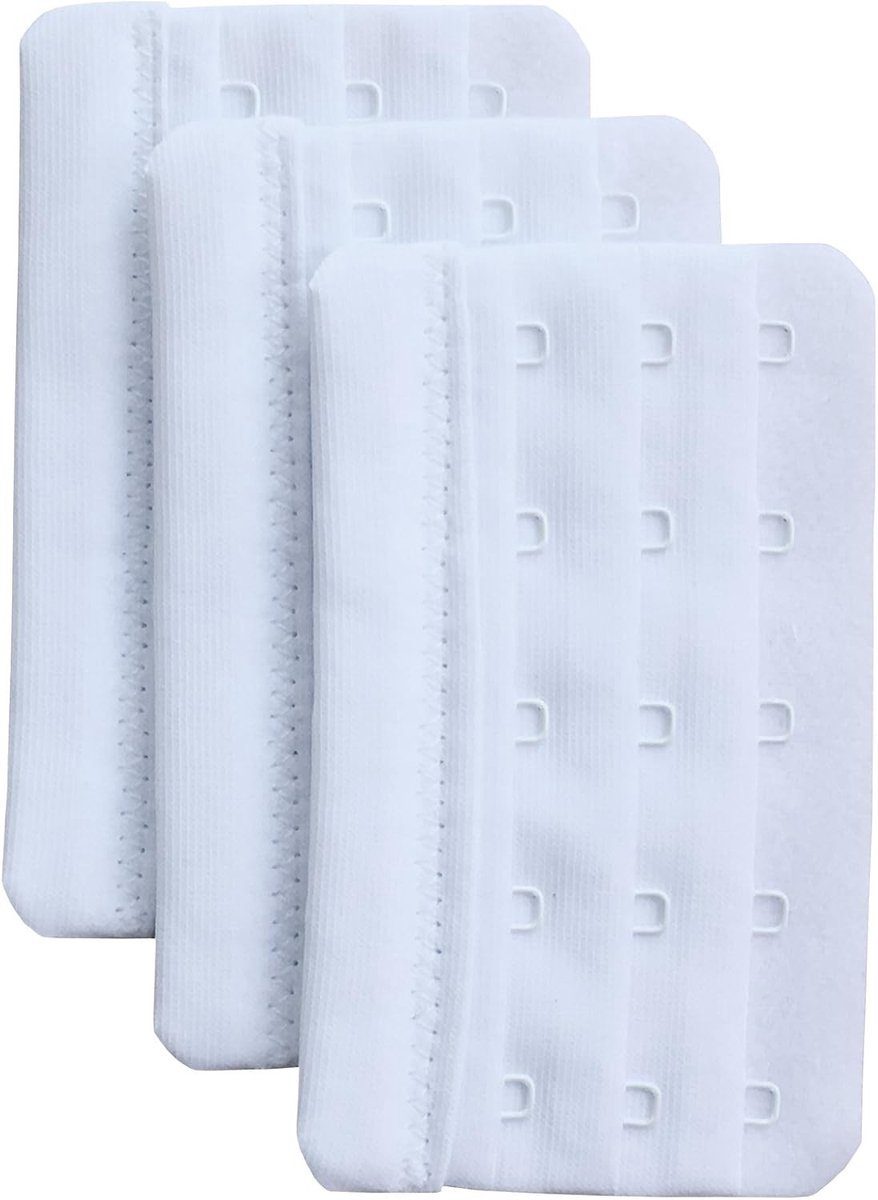 Driedelige BH-extensies voor dames met 5 haken, ideaal voor meer comfort en pasvorm, 5.8 cm x 9.5 cm