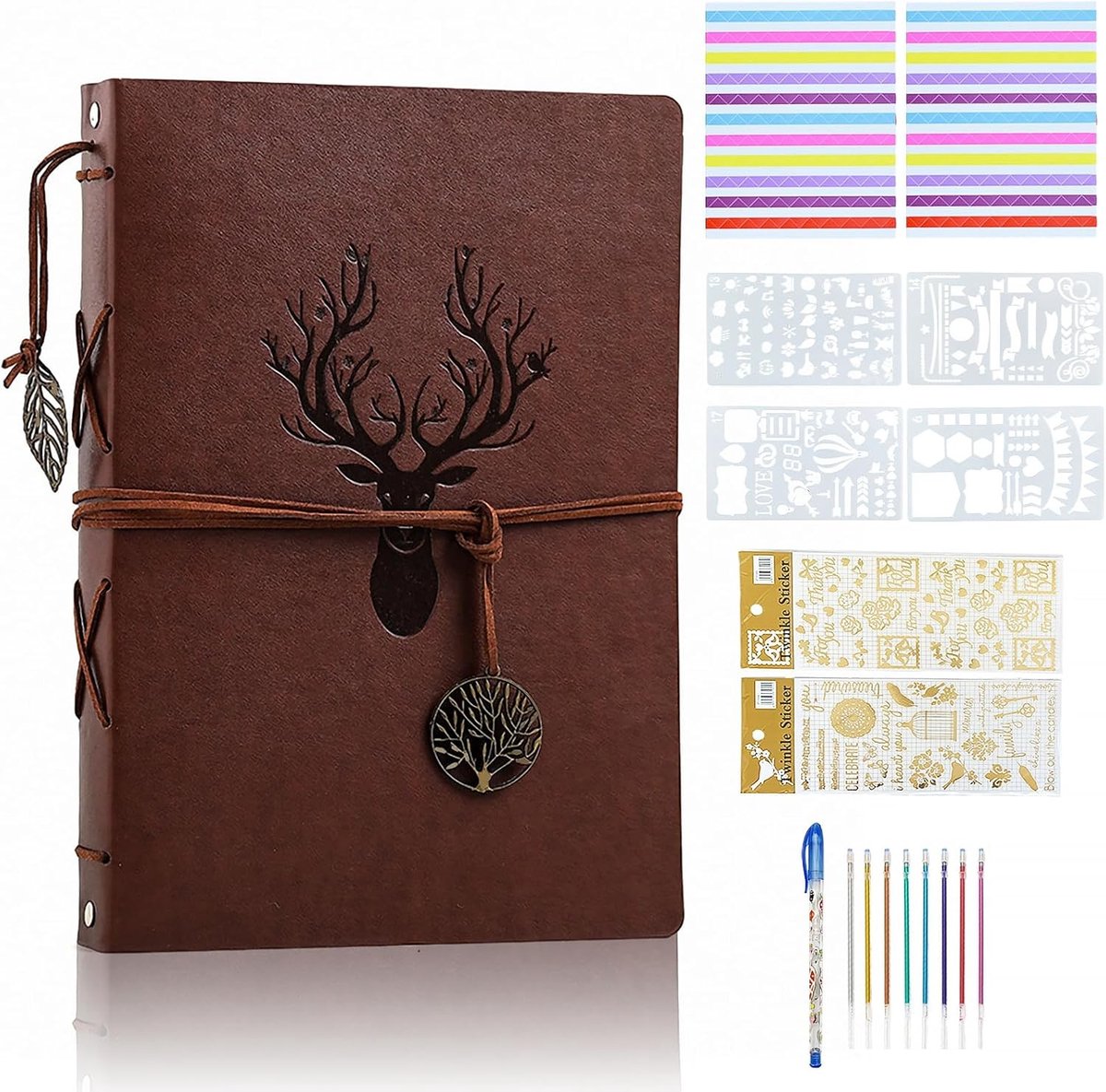 Zelfklevend Fotoalbum, Leer Scrapbook voor DIY, Vintage Foto Boek voor Moeder, Echtgenoot en Verjaardag, Perfect voor Trouwen en Herinneringen Vastleggen