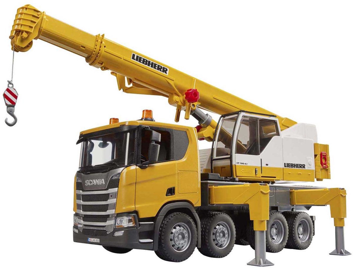Bruder 3571 Vrachtwagen Scania 560R Liebherr kraan met truck — afbeelding 7