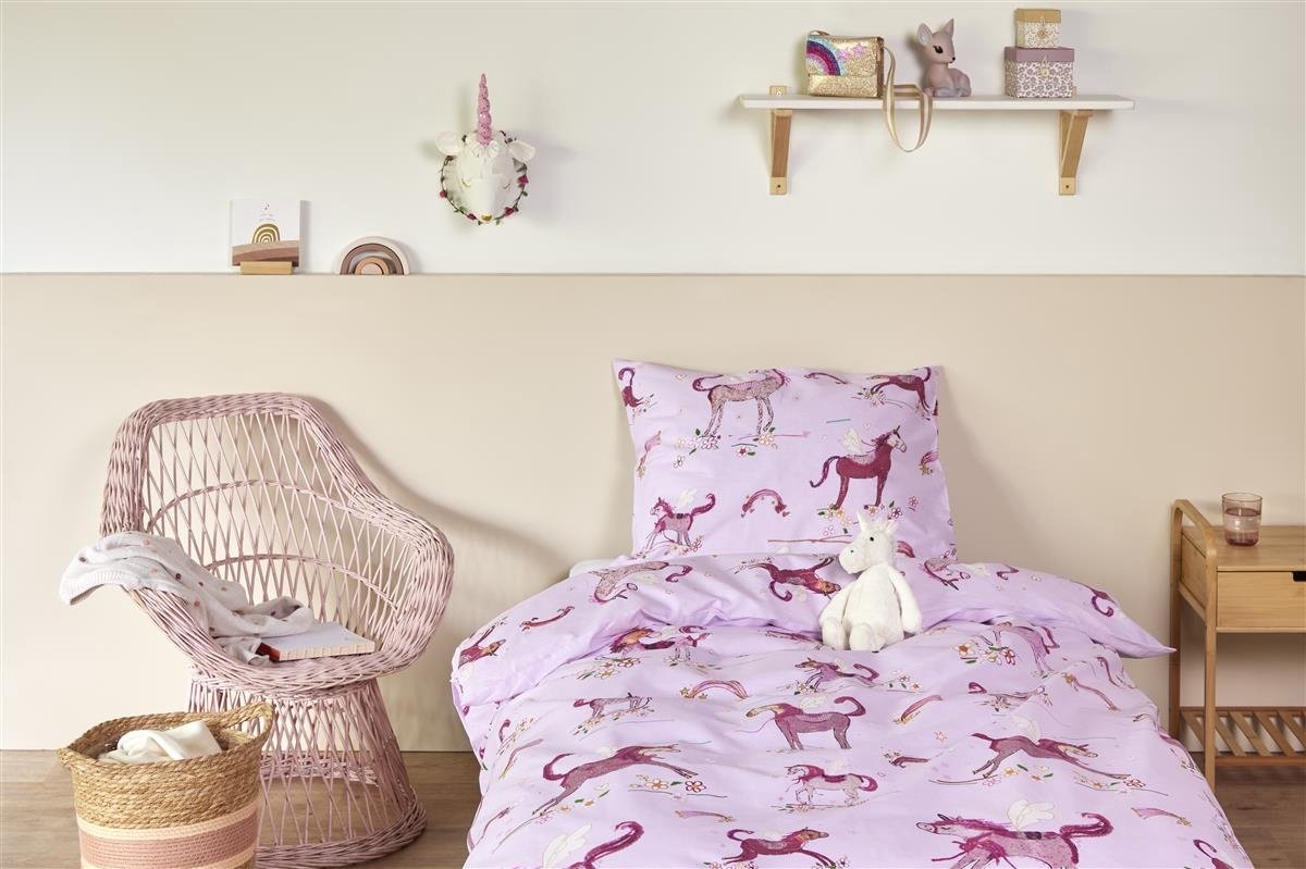 Beddinghouse Kids Unicorn Paradise Dekbedovertrek - Ledikant - 100x135 cm - Roze