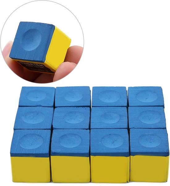 Keu Tip Krijt - Biljart Krijt - Biljart Spel - Stokvorm Ontwerp - 12 Stuks - Blauw Groen — afbeelding 2