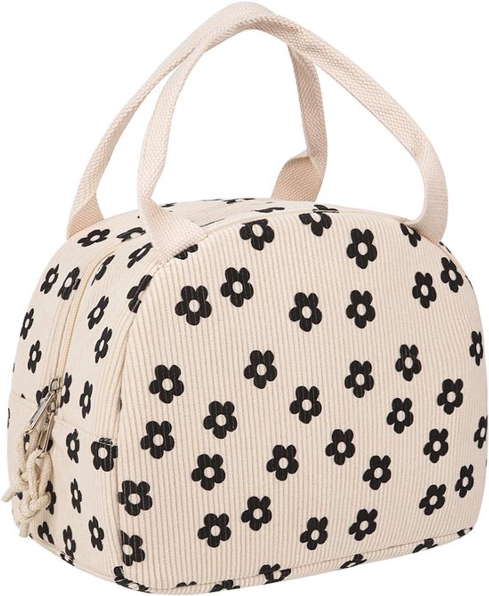 - Elektrische lunchbox met verwarming - Draagtas - Bloemmotief - Draadloze - Compatibel met Crock Pot 28oz, DUPASU 60.8oz, Aotto 32oz, LUNCHEAZE 0.9L - Geschikt voor verschillende modellen en kleuren