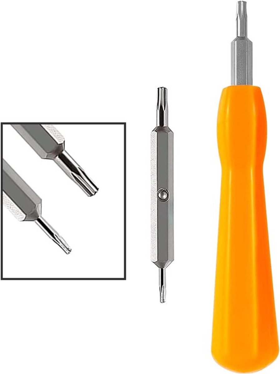 Dubbelzijdige Schroevendraaier Vervanging - Set voor Deurbel Beveiligingsschroeven - T6 T15 Torx Bit - Geschikt voor Deurbellen - Alleen Oranje - Handig Gereedschap