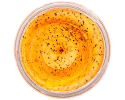 Powerbait EU Glitter Trout Bait Fruits 50g – Forelpasta met Fruitgeur en Glitter - Kleur : Peach-Pepper