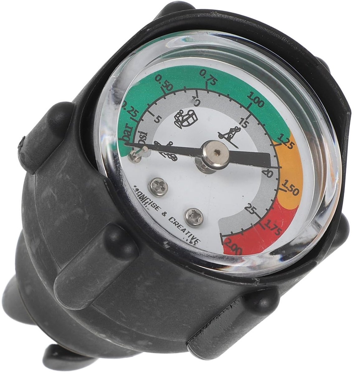 Kajak peddel - Drukmeter - 8 x 5 x 5 cm - Kunststof, rubber en roestvrij staal - Voor opblaasbare boten en supboards