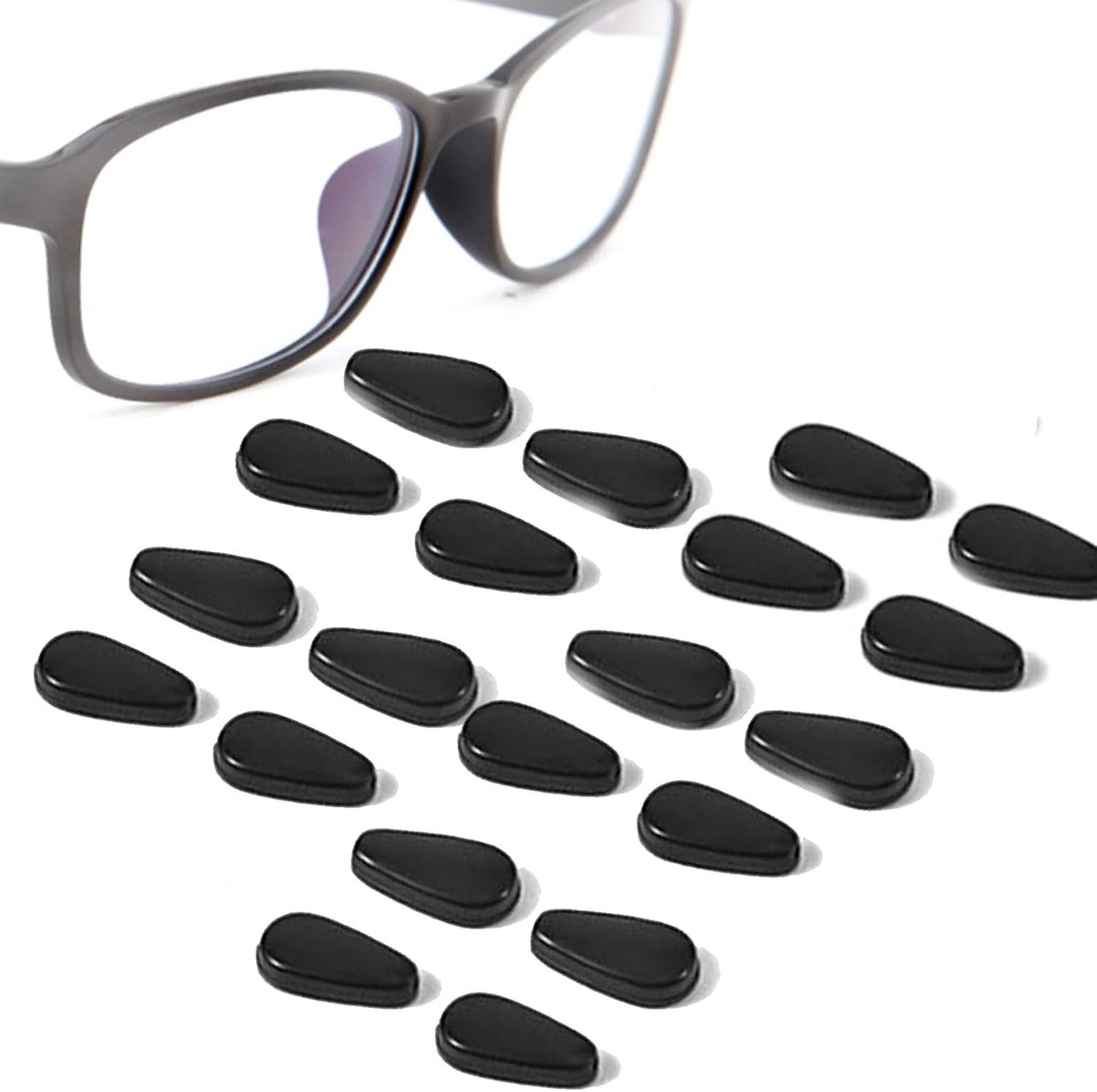 10 Paar Silicone Neuspads voor Brillen - Antislip, Niet-Plakkerig, 3mm Dikte voor Myopie en Zonnebrillen