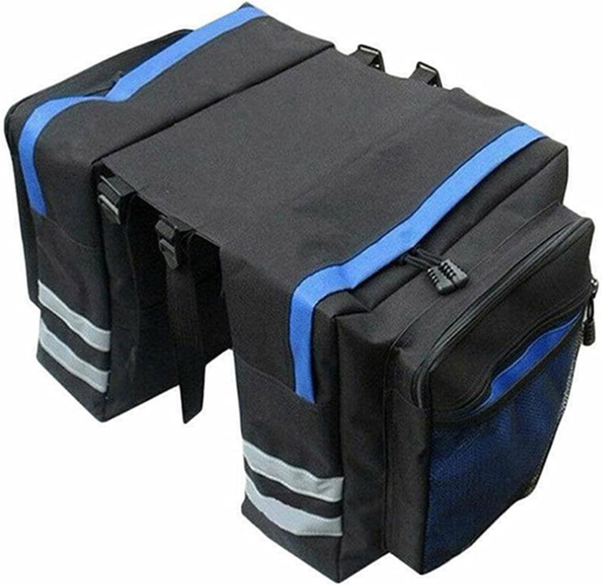 Fietsbagage Tas - Fietstas Achterbank - Duurzaam Reizen - Reflecterende Strips - 30 Liter - Blauw