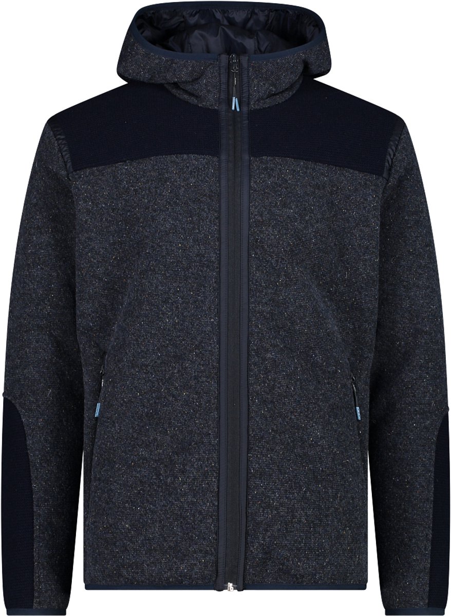 Wooltech hoodie met rits CMP Zwart