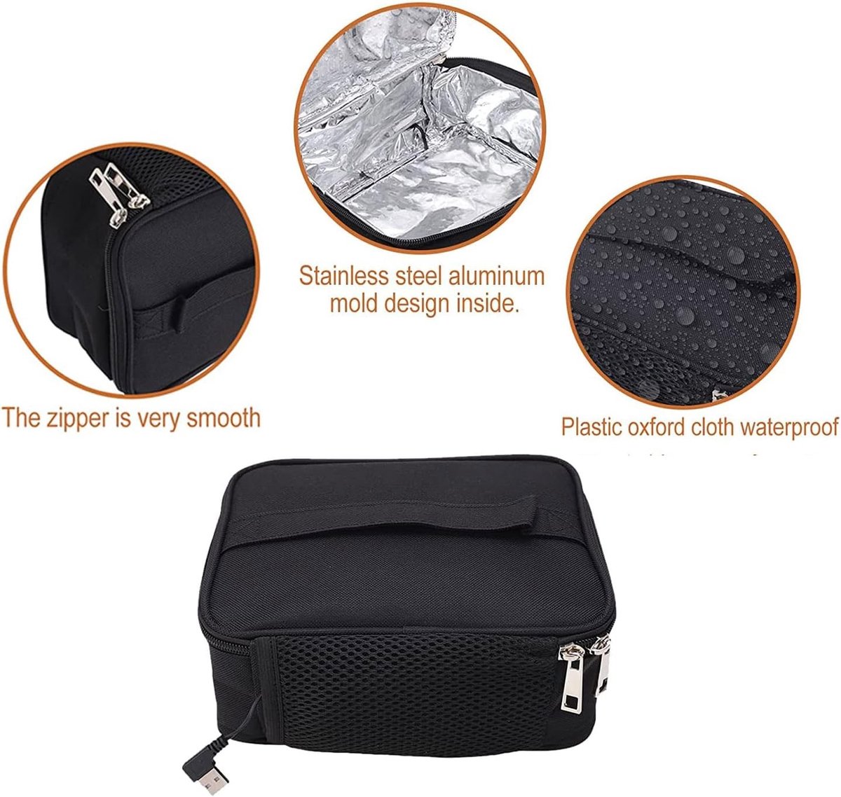 Draagbare verwarmde lunchbox voor snel opwarmen - Elektrische lunchbox voor picnics en werk, ideaal voor warme maaltijden onderweg — cadeau in Kookcadeaus - foto 2
