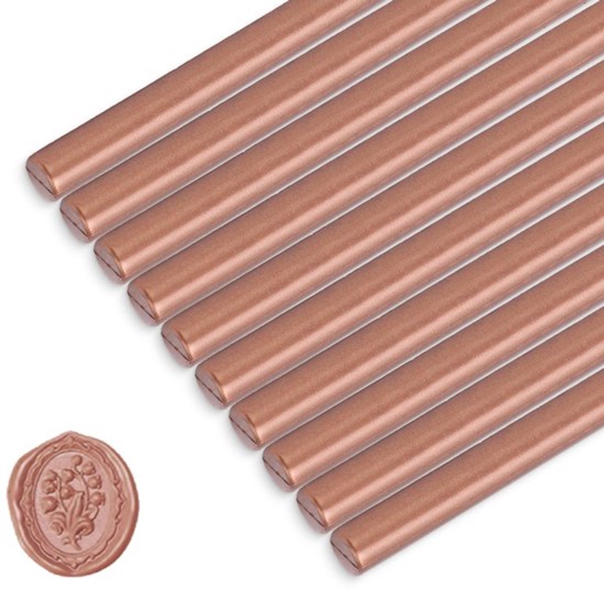 Set van 10 Wasstokken voor Verstevigen, 10 x 0,8 cm, Ronde Wasstaven voor Enveloppen, Kaarten en Trouwaankondigingen