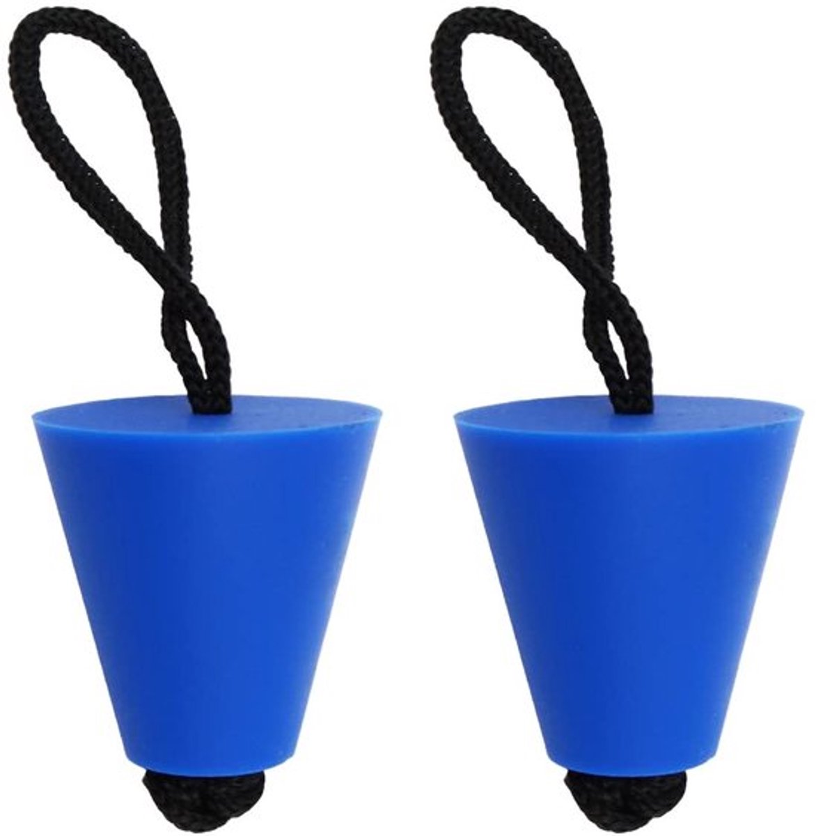 Afvoerplug met trekkoord - 2-delige siliconen set - Kajak/kano afvoerplug - Lichtgewicht - Ruimtebesparend - 40 x 37 x 20 mm - Scupper Plug
