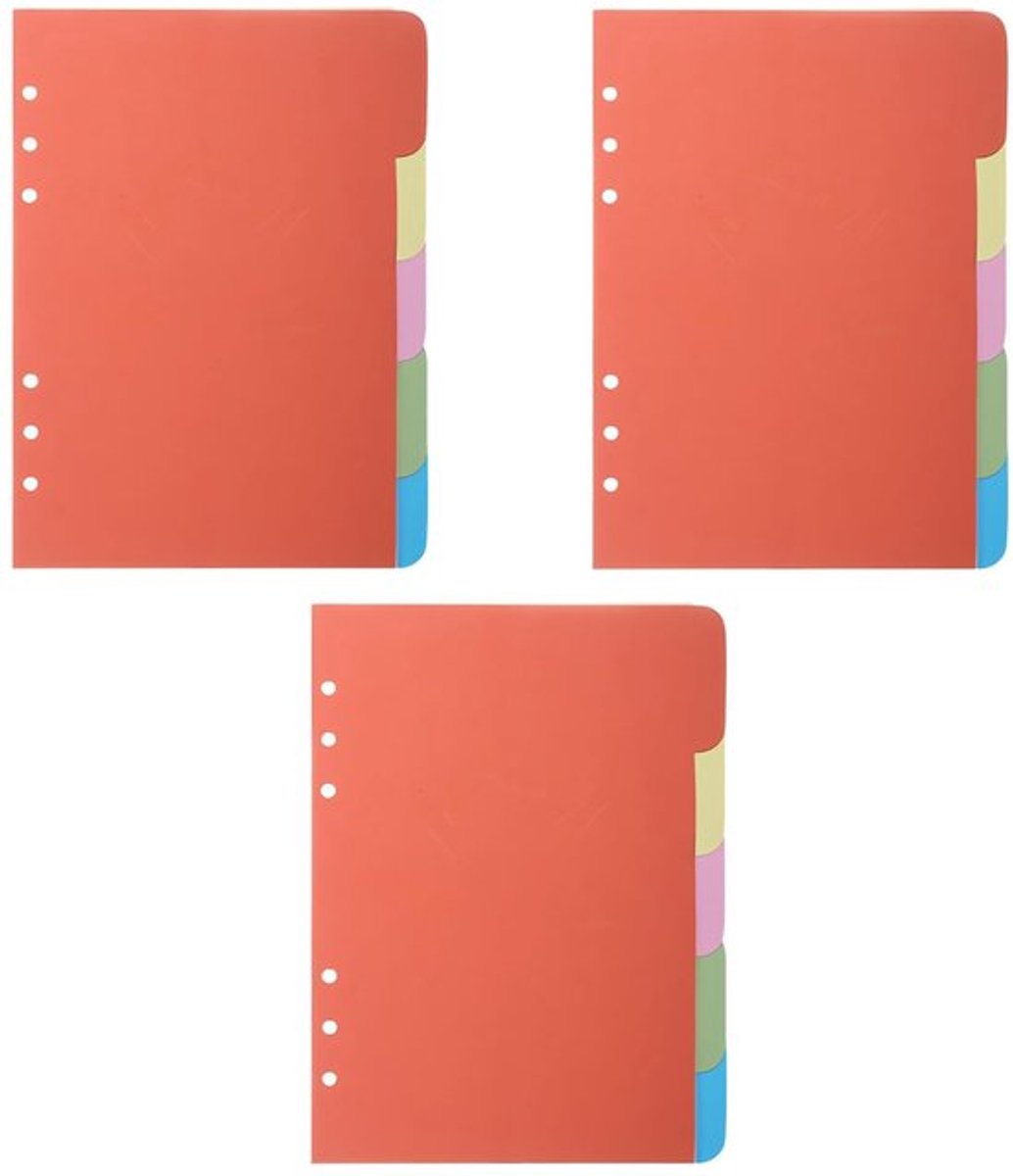 Tabbladen A5 - 15 Stuks - Gekleurde Scheidingsstroken - Insteekhoezen - Organizers - Hoogwaardig Papier - Perfect voor Ringband - Scheidingsbladen