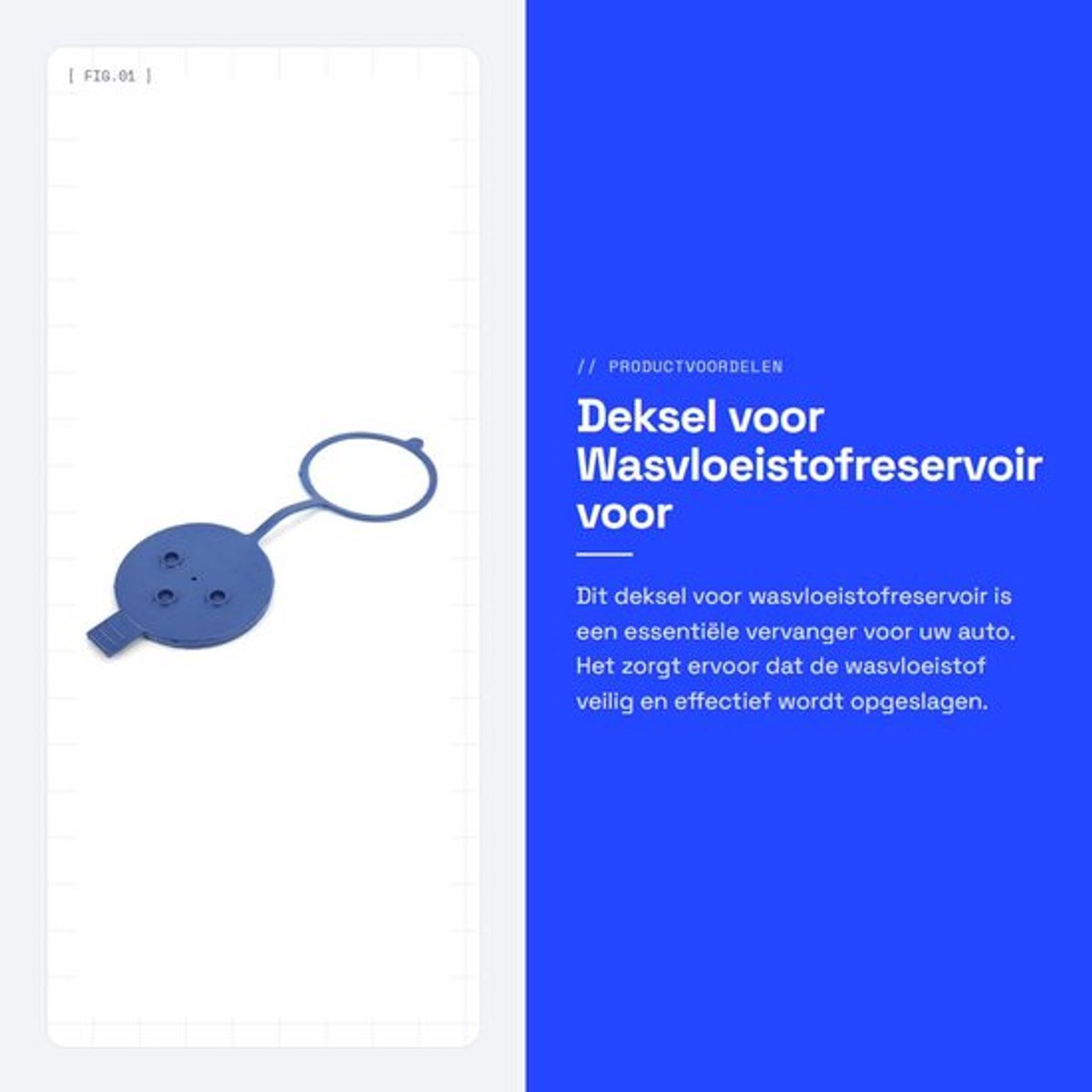 Waschvloeistofdeksel - Deksel voor Waschvloeistofbehälter - Compatibel met W220/W221 S-Klasse - Geschikt voor C215 CL modellen - Hoogwaardige kwaliteit - Eenvoudige installatie - Vloeistofdeksel