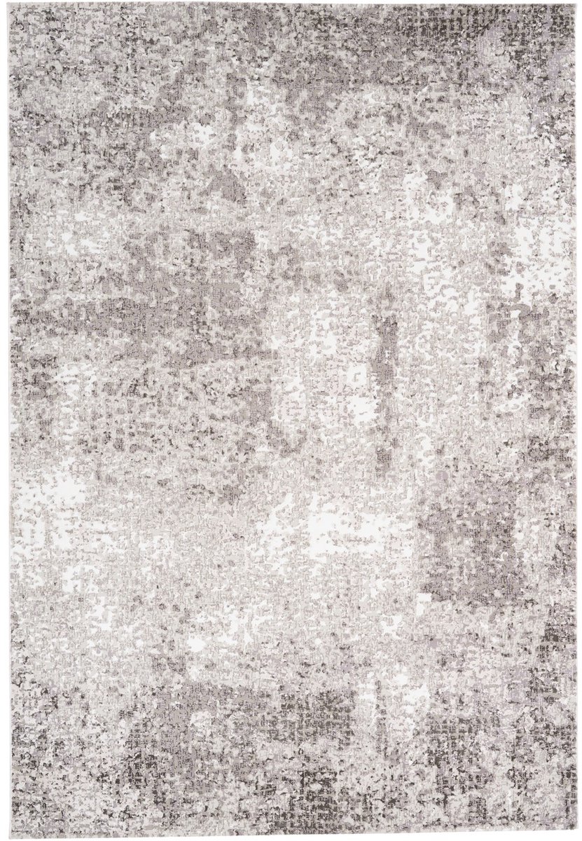 Padiro laagpolig vloerkleed 200 x 290 cm - taupe - modern abstract design - van polyester met krimp-aandeel