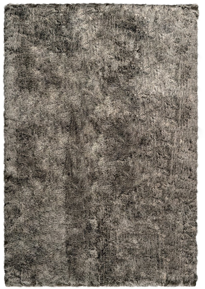 Padiro hoogpolig vloerkleed 160 x 230 cm - groen - modern effen design - geschikt voor vloerverwarming - van modacryl en polyester