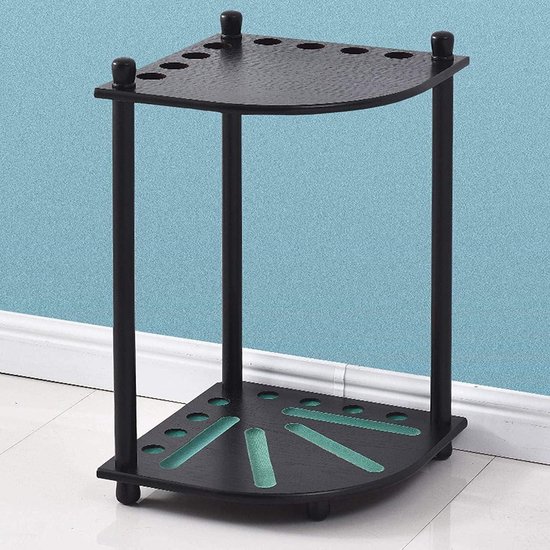 Biljart Keu Houder - Keurek Pooltafel - Biljartaccessoires Opbergen - Massief Hout - H 53cm B 36cm - Zwart — afbeelding 4
