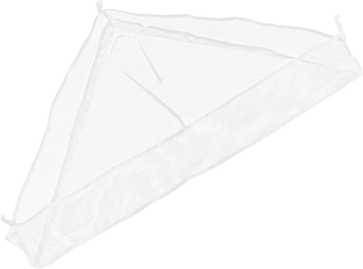 Speelgoedhangmat - Opbergnet Knuffels - Speelkamer Organiseren - Ruimtebesparend Hoekontwerp - 60x43x43cm - Wit