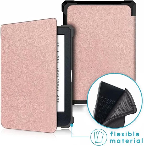 Bookcase Kobo Nia - E-reader hoes - Bescherming e-reader - Versterkte hoeken - 17.3 x 13 x 1.5 cm - Roodgoud — afbeelding 5