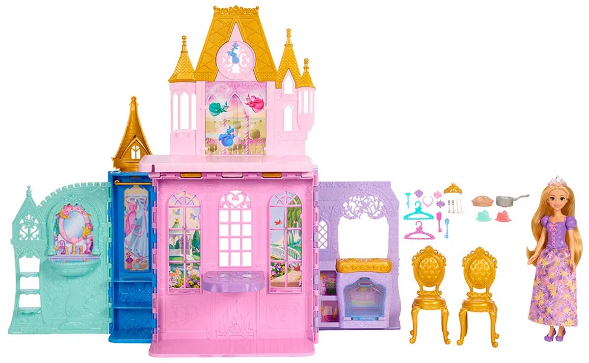 Disney Prinses Close %26 Carry Kasteel Rapunzel Modepop - met 5 speelgebieden — cadeau in Spellen & Speelgoed - foto 2