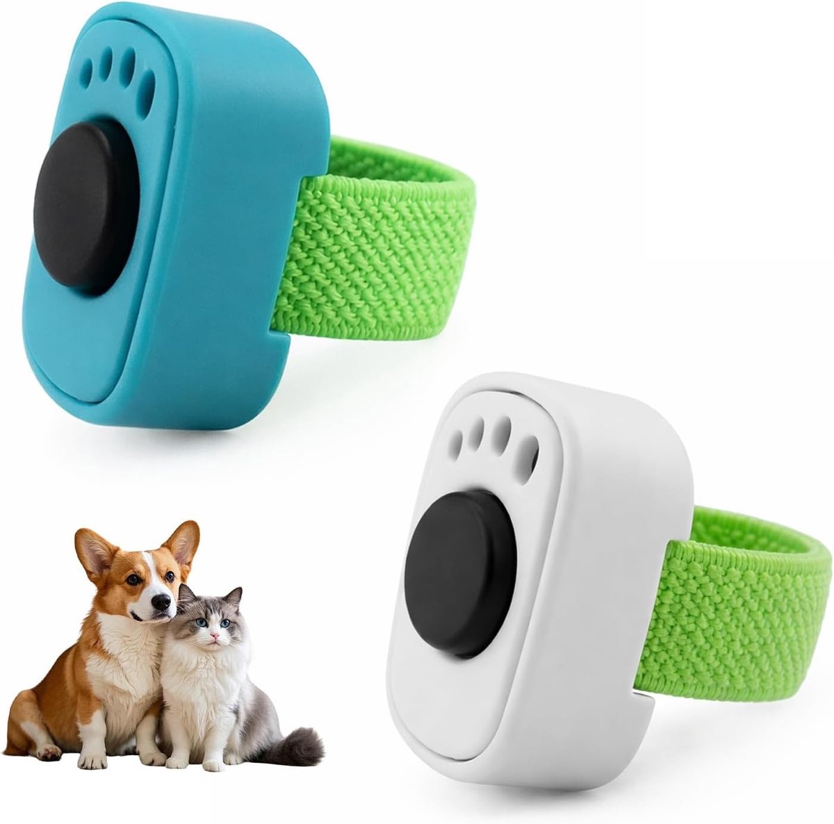 Hondentrainingsclicker - Wit - Mini-Clicker Set van 2 - Voor Effectieve Dieren Training