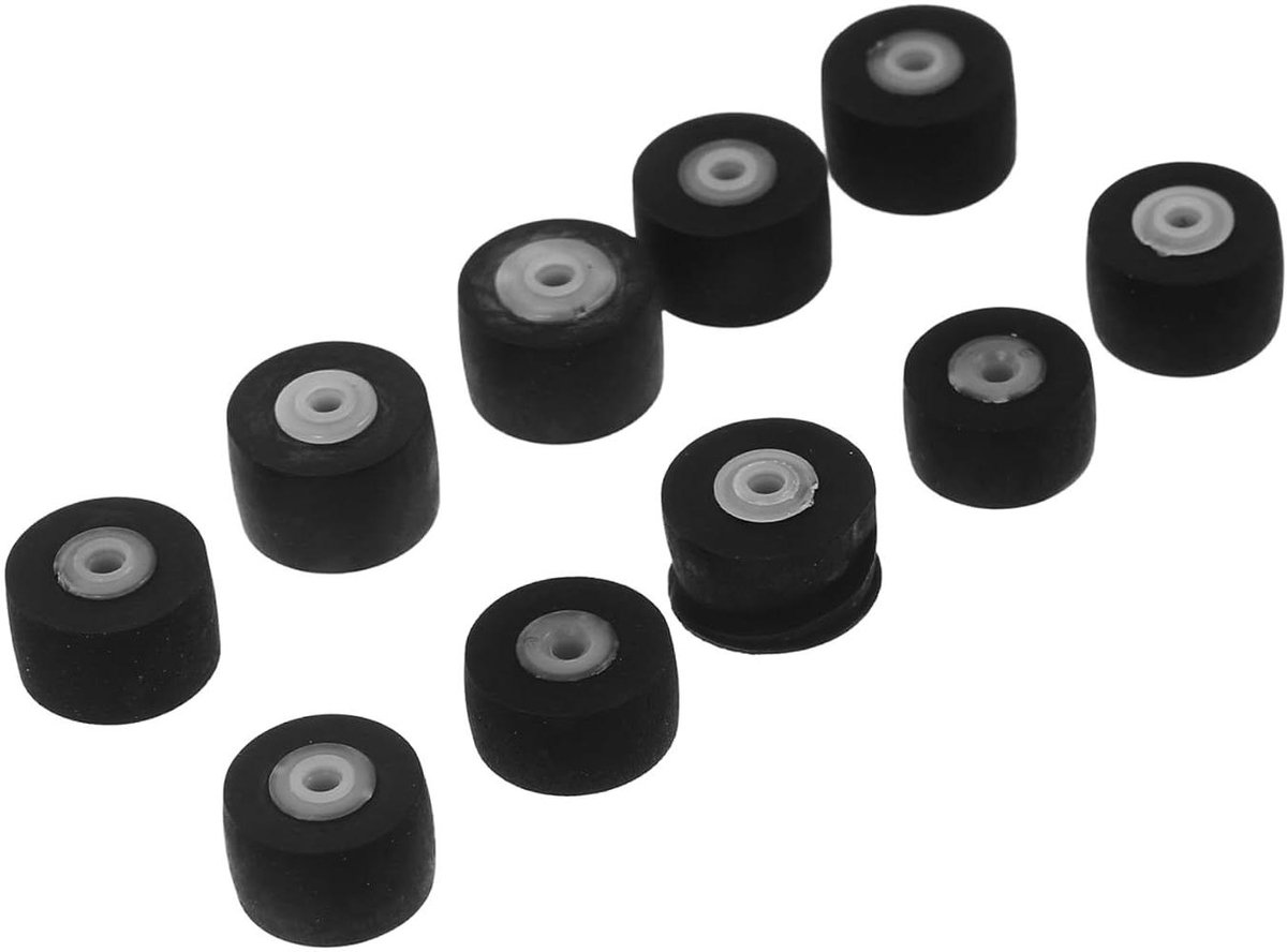 Drukrolletjes - Cassetteonderdelen - Apparaten Repareren - Hoge Wrijvingscoëfficiënt - 10 mm Diameter - Zwart