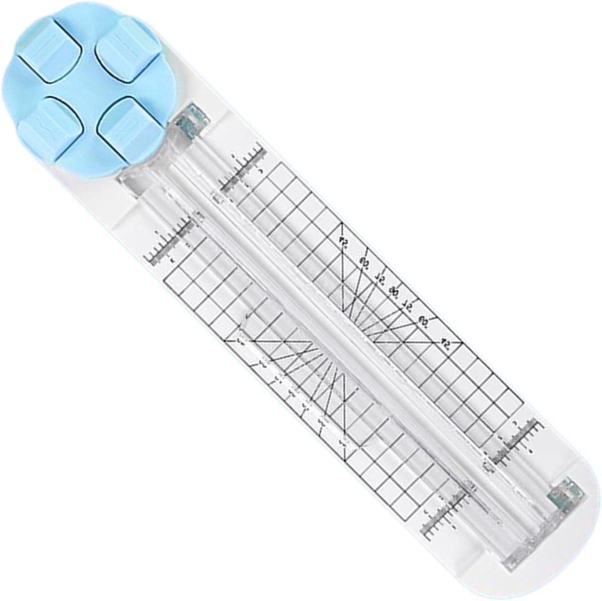 Papiersnijder - Snijmachine Randsnijder - Knutselen en Organiseren - 4-in-1 Multifunctioneel - 35.5 cm - Blauw