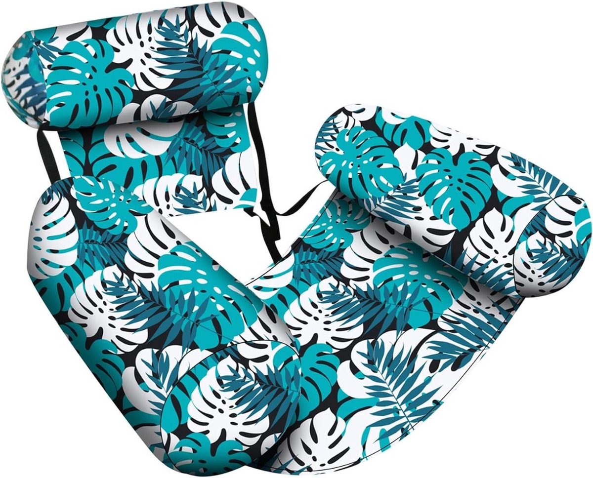 Zwembadvlot Volwassenen - Waterhangmat Ligstoel - Ontspannen op Water - Instelbaar Drijfcomfort - 76x40.5x61cm - Groen