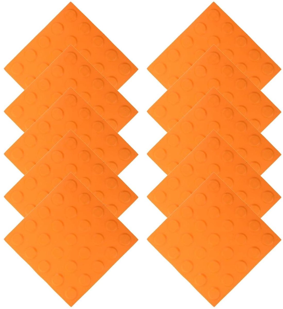 Blinde Stoeptegels - Voelbare Bestrating Tactiel - Veilige Navigatie - Antislip PVC Materiaal - 25x25 cm - Geel