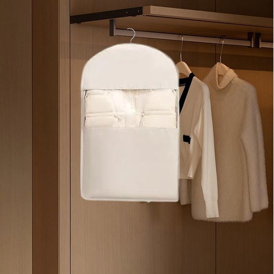 Kleding Opbergzakken - Reis Tassen - Kleding Opbergen - Zelf Samendrukkend - 90 x 58 x 15 cm - Oatmeal — afbeelding 2