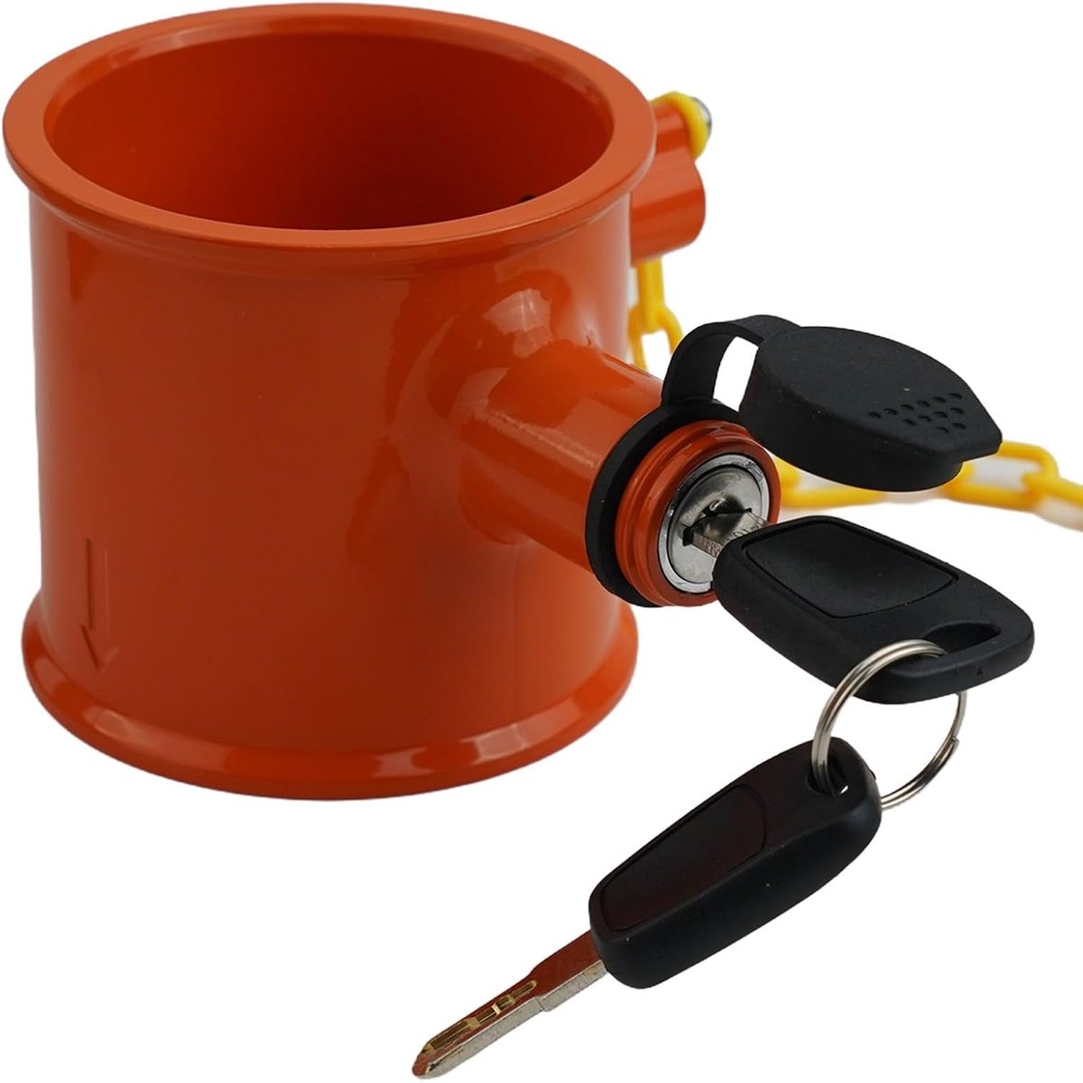 King Pin Lock - Aanhanger Slot - Voertuig Beveiligen - Visuele Diefstalafschrikking - 7.4 cm Binnendiameter - Oranje — cadeau in Cadeau-ideeën - foto 2