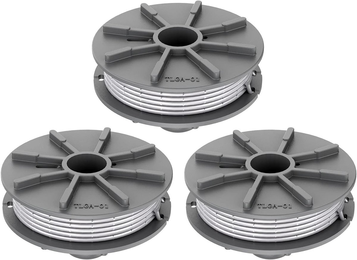 Trimmerdraad vervangspool voor Gardena, 1.65 mm, Type 8846 8847, 3 stuks, ideaal voor tuinonderhoud en precisiewerk