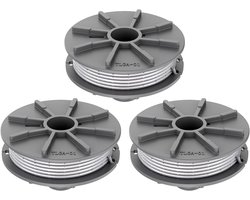 Trimmerdraad vervangspool voor Gardena, 1.65 mm, Type 8846 8847, 3 stuks, ideaal voor tuinonderhoud en precisiewerk