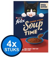 4x Felix Soup Vlees Selectie - Kattenvoer Natvoer 6x48g