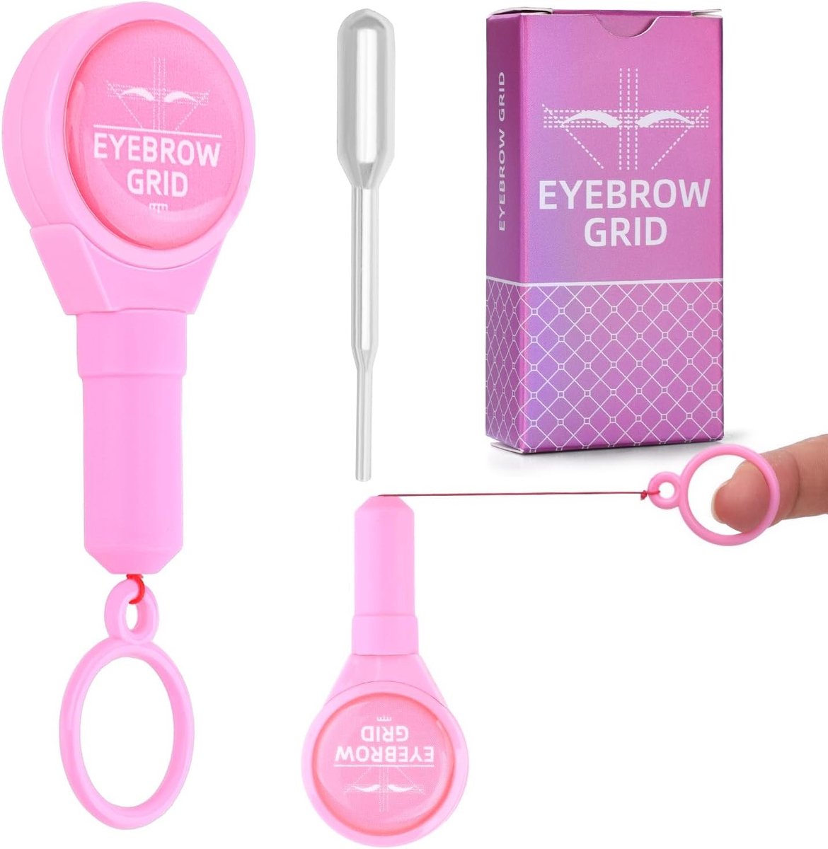 Pre-inked Microblading String voor Nauwkeurige Wenkbrauw Mapping en Meten - Ideaal voor Wenkbrauw Tattoo Make-up (roze)