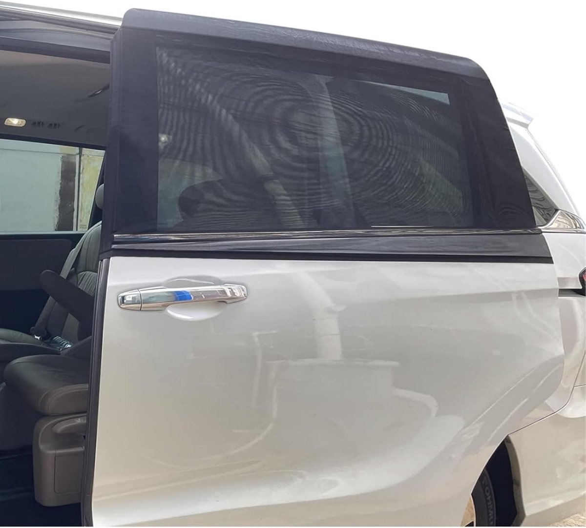 Zonnescherm auto kind - Zwart - 68-88 x 88-140 cm - Elastisch Mesh Zonwering voor MPV Schuifdeur - Met UV-Bescherming