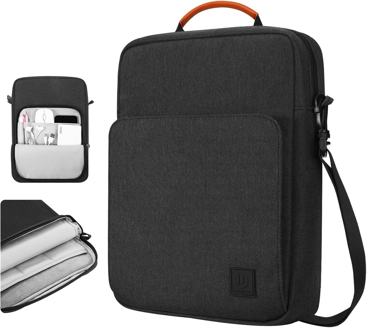 Tablet Sleeve Bag voor 9-11 Inch Tablets met Schouderband | Geschikt voor iPad en Galaxy Tab, Zwart en Grijs