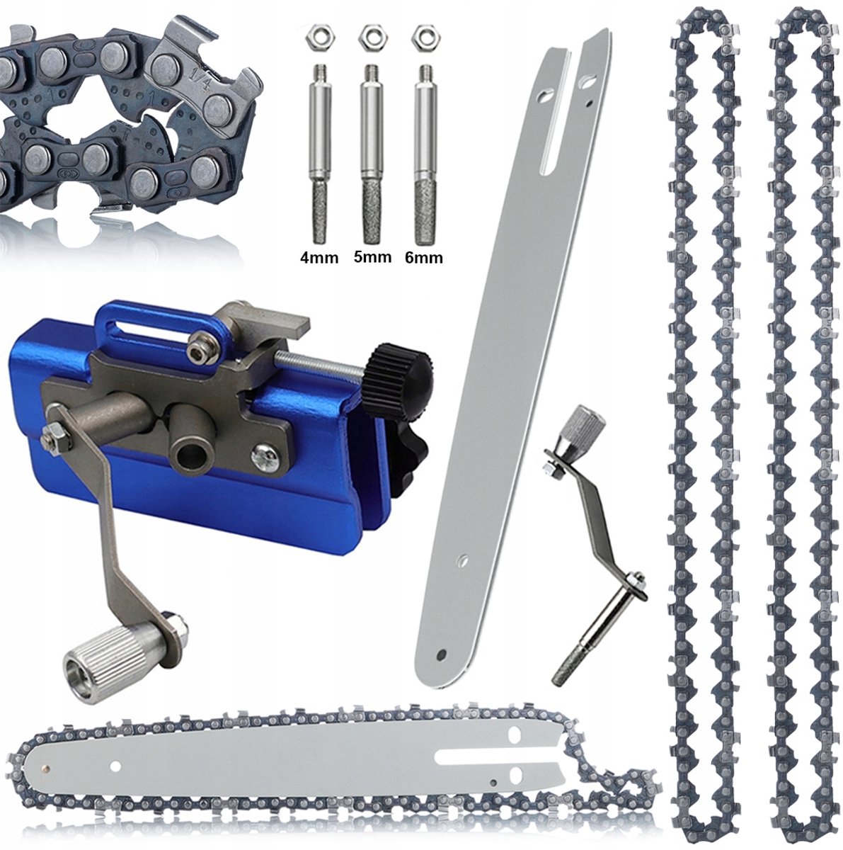 Rosfix Geleiderail Set - 8" Geleiderail, 2x Ketting 8" 1/4" 0,050" (1,3mm) - Handvijl met Kruk