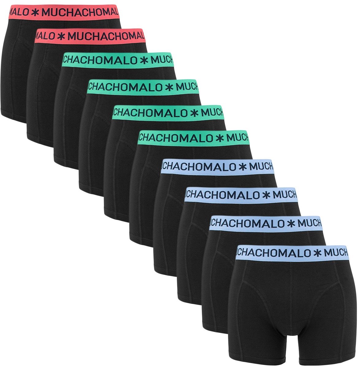 Muchachomalo heren 10P boxers basic combi zwart II