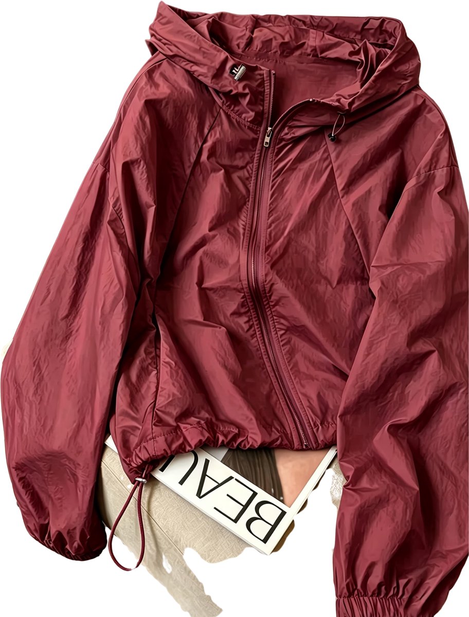 Currero Zomerjas Dames Tussenjas Zomerjack Volwassenen Windjack Windbreaker Outdoor 2 Kastanjebruin