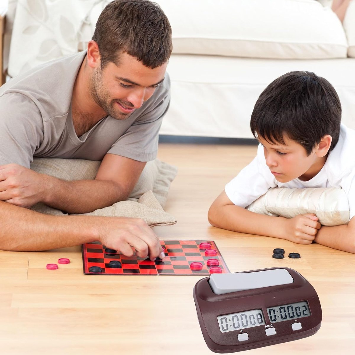 Digitale Schaakklok - Spel Timer - Bordspellen Spelen - Groot Scherm - 16D x 11B x 7H cm - Zwart