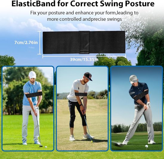 Retractable Golf Grip voor Verbetering van Swing Techniek, Posture Corrector en Krachttrainer voor Beginners en Professionals, Golf Accessoires en Trainingstools — afbeelding 4