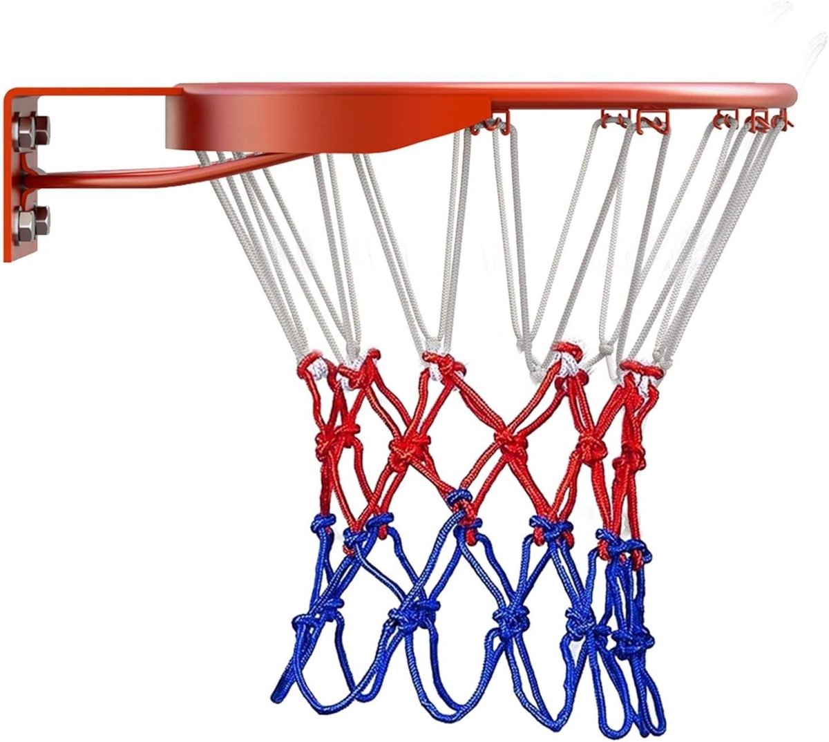 Basketbalnet - Basketbalring net - Sporten Buiten - All Weather Net - 50 cm - Rood Wit Blauw